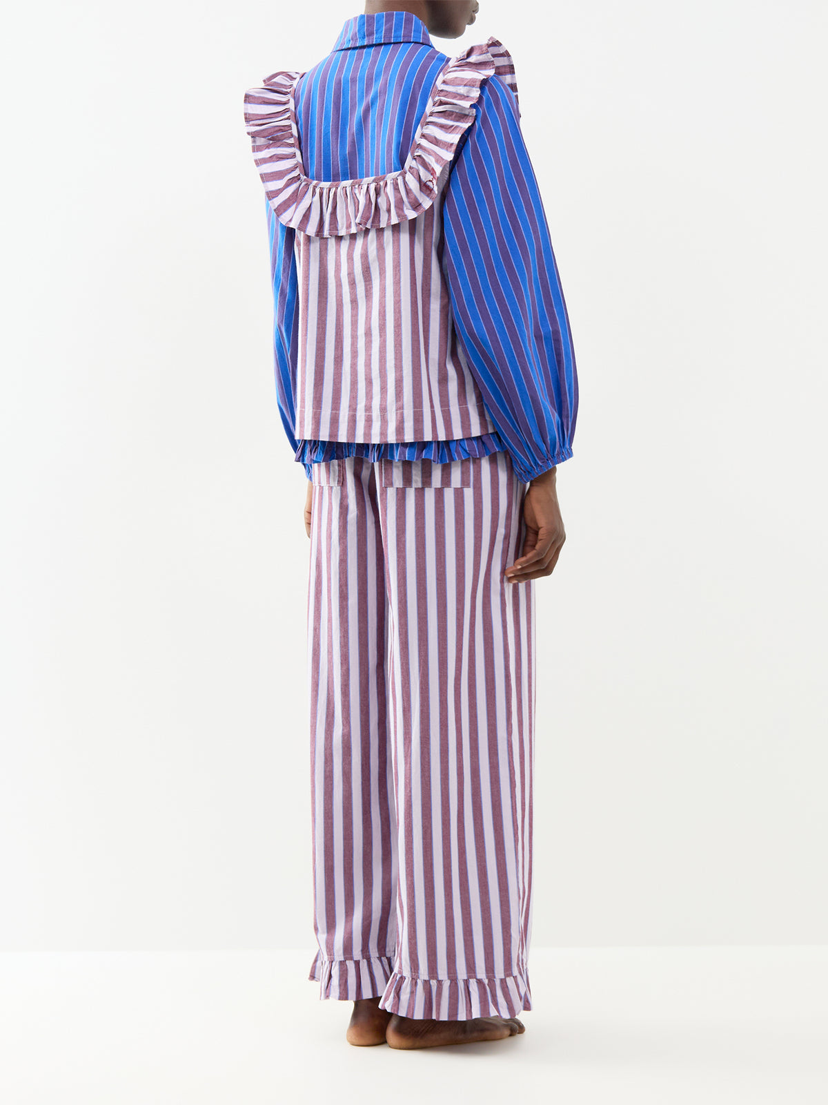 Bobbie Cotton Three-Piece Pyjama Set