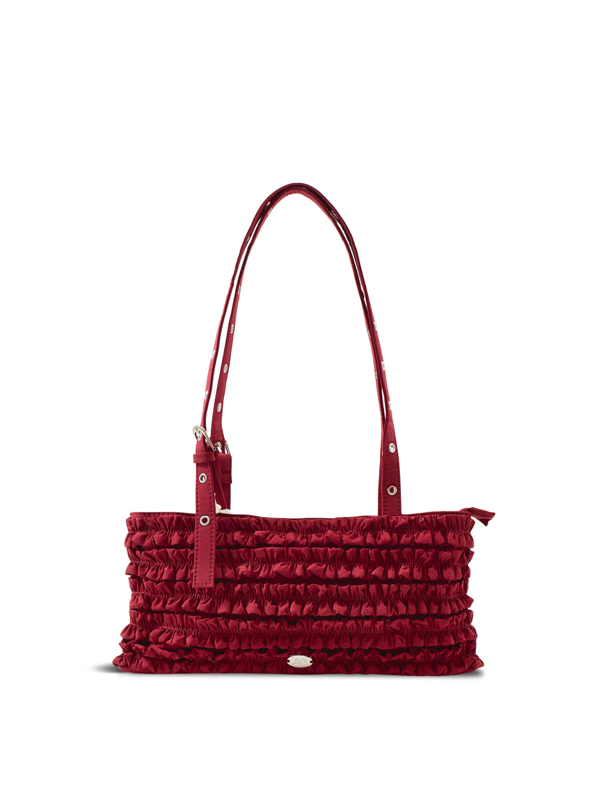 Sophia Ruffle Tote Bag – Red