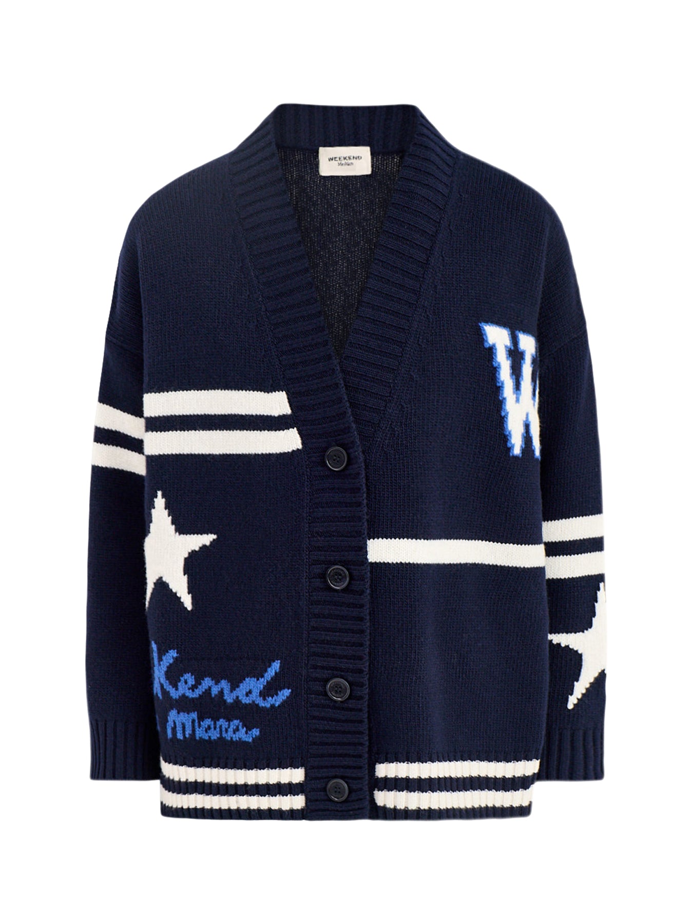 Belgio Wool Cardigan Navy