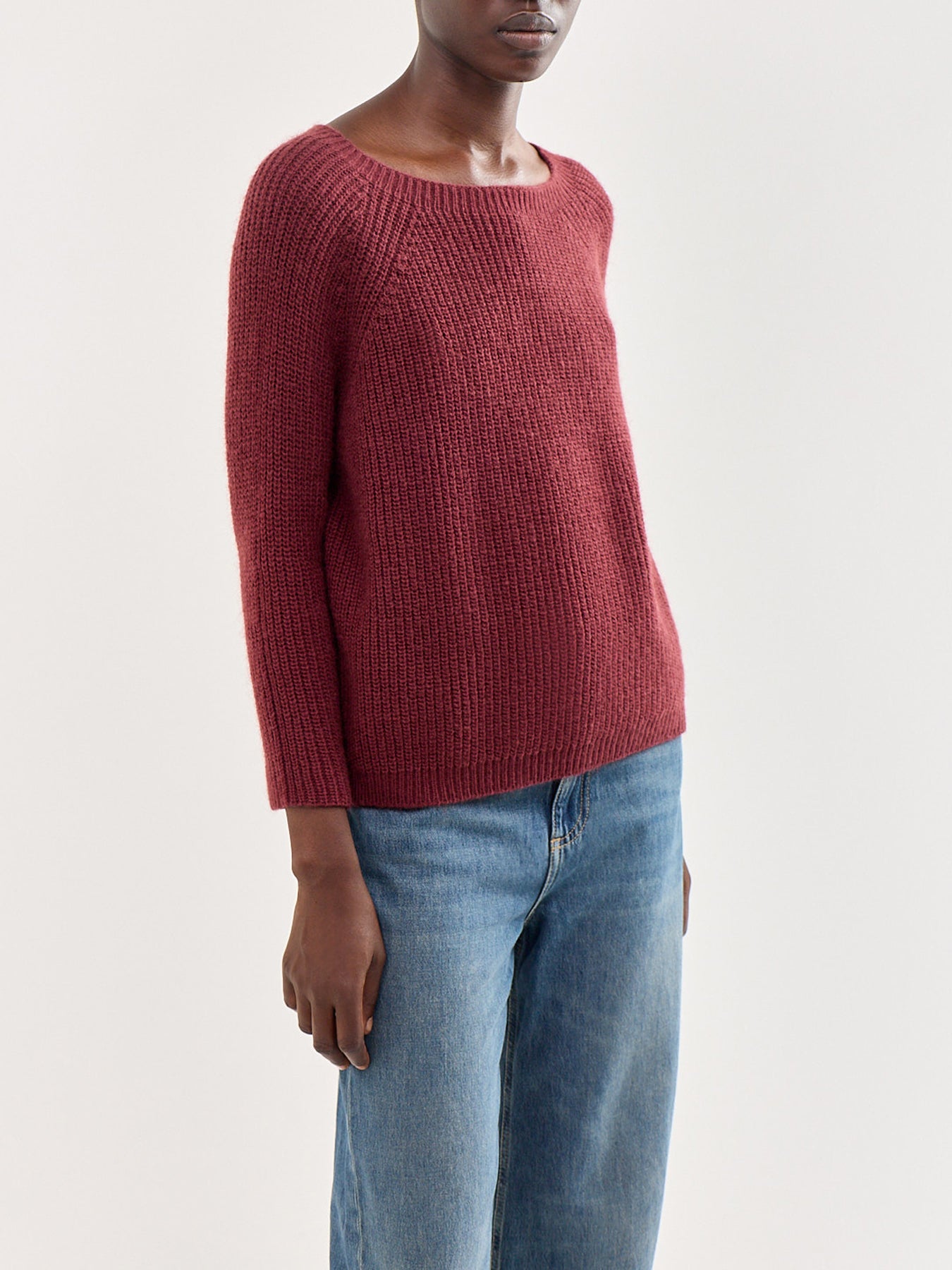 Xeno Mohair Blend Jumper Burgundy