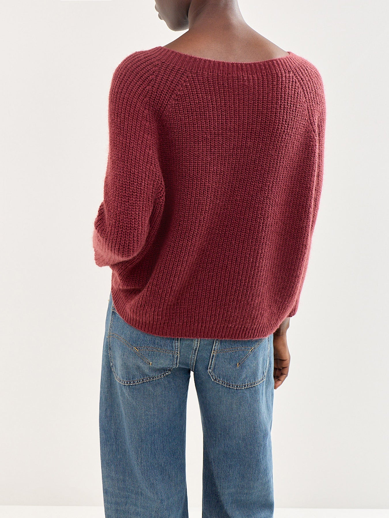 Xeno Mohair Blend Jumper Burgundy