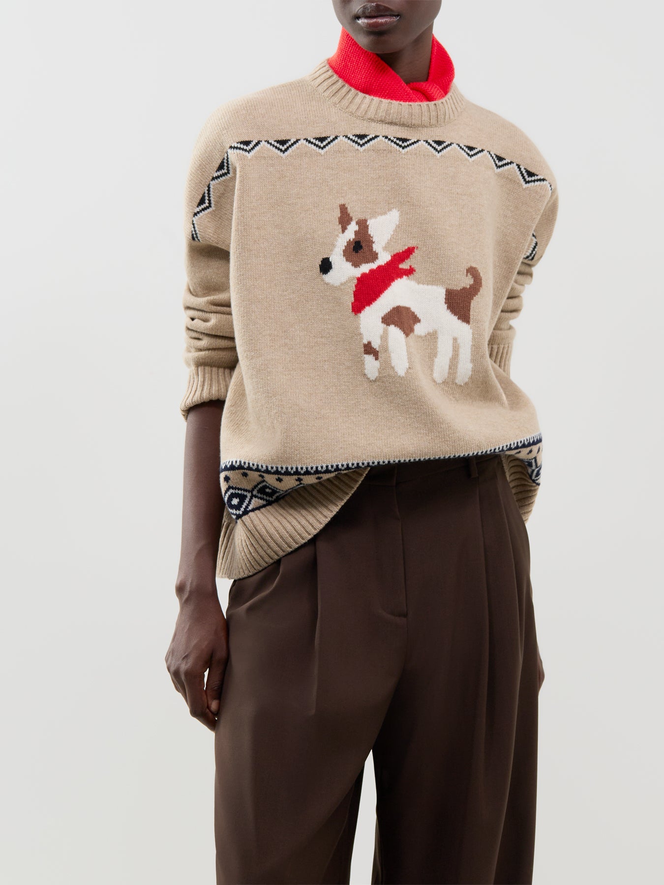 Virgin Wool Pavidi Sweater - Sand Dog