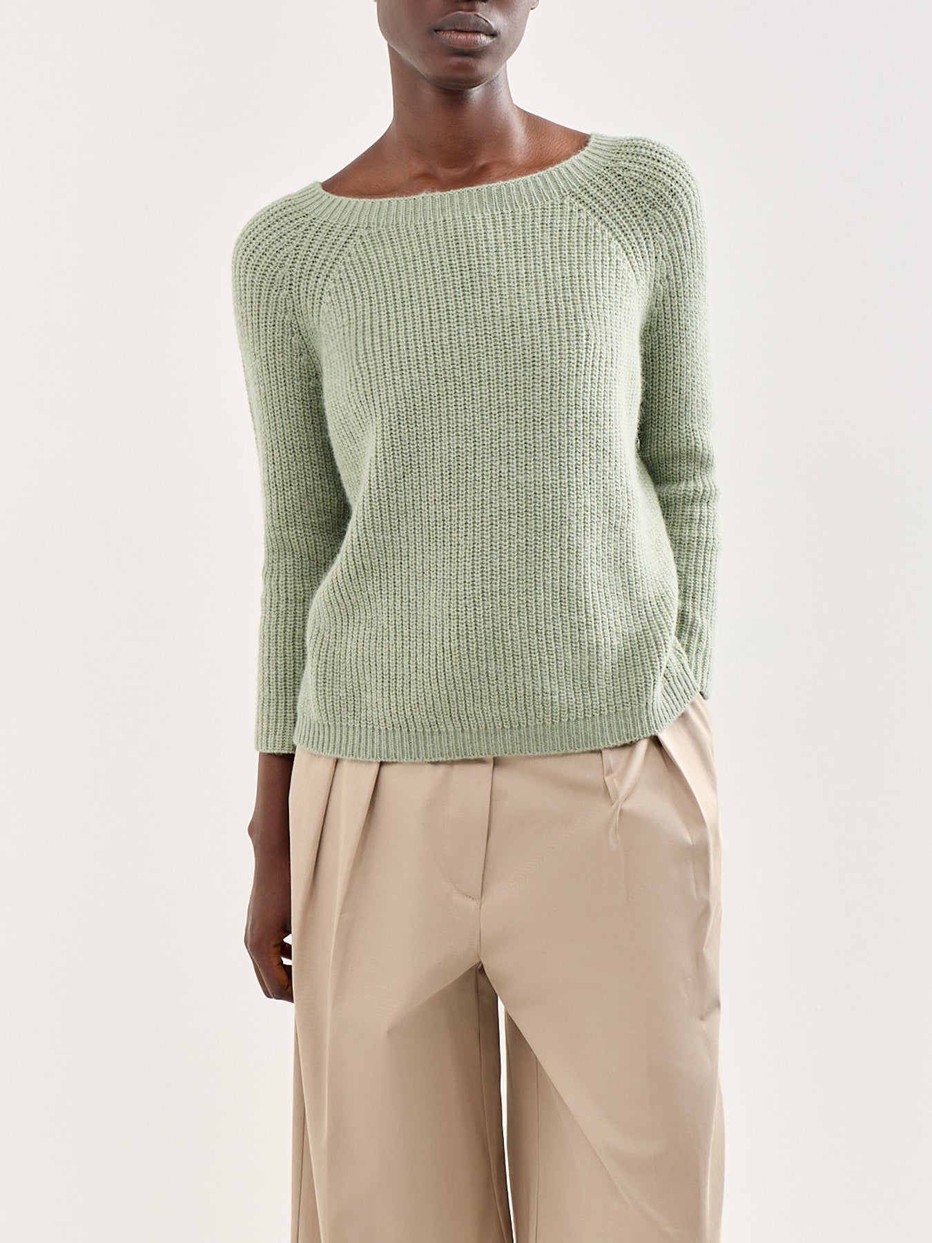 Xeno Mohair Blend Jumper Green