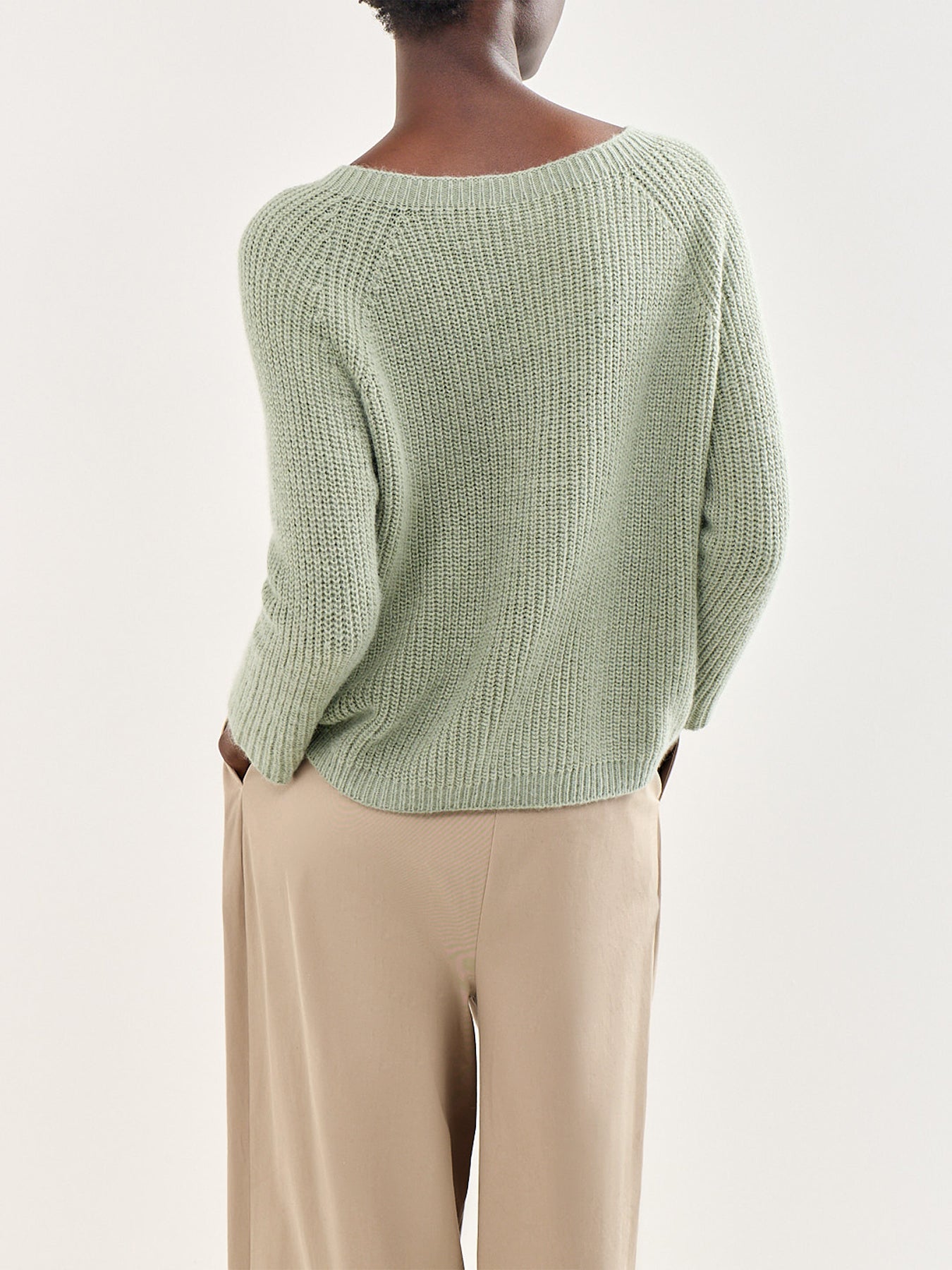 Xeno Mohair Blend Jumper Green