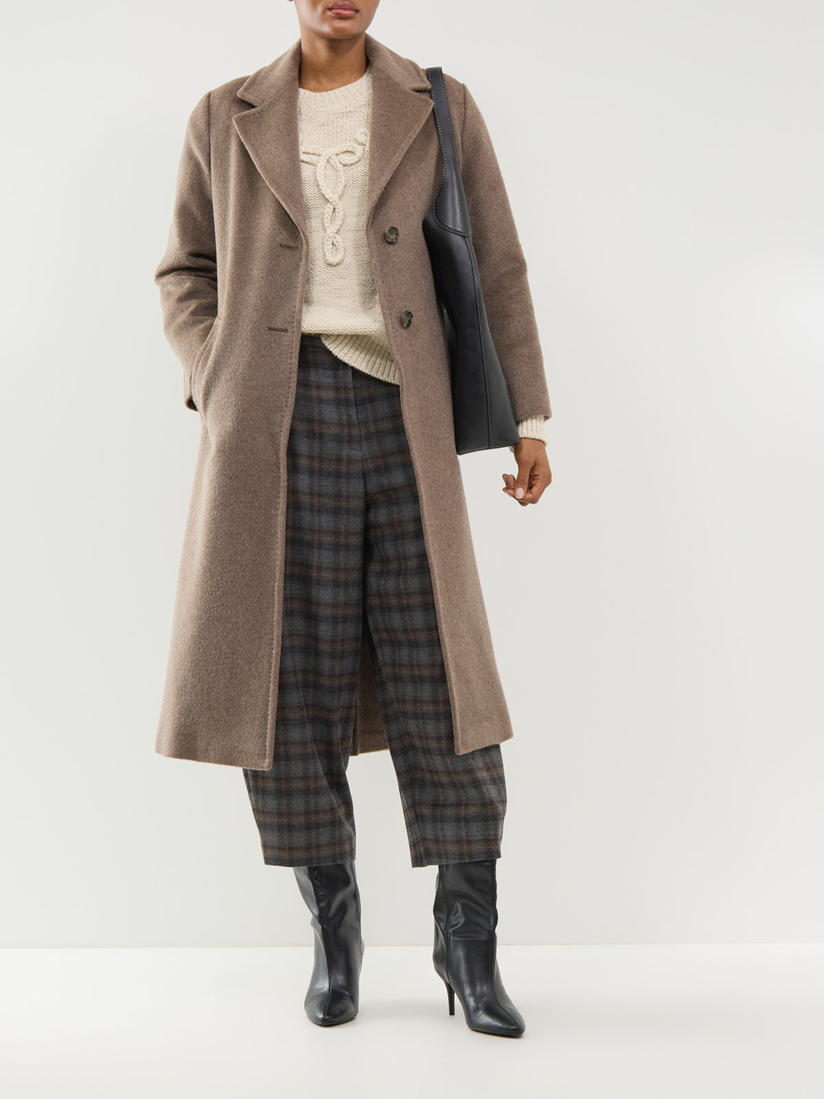 Wool, Alpaca & Mohair Blend Bronte Long Coat