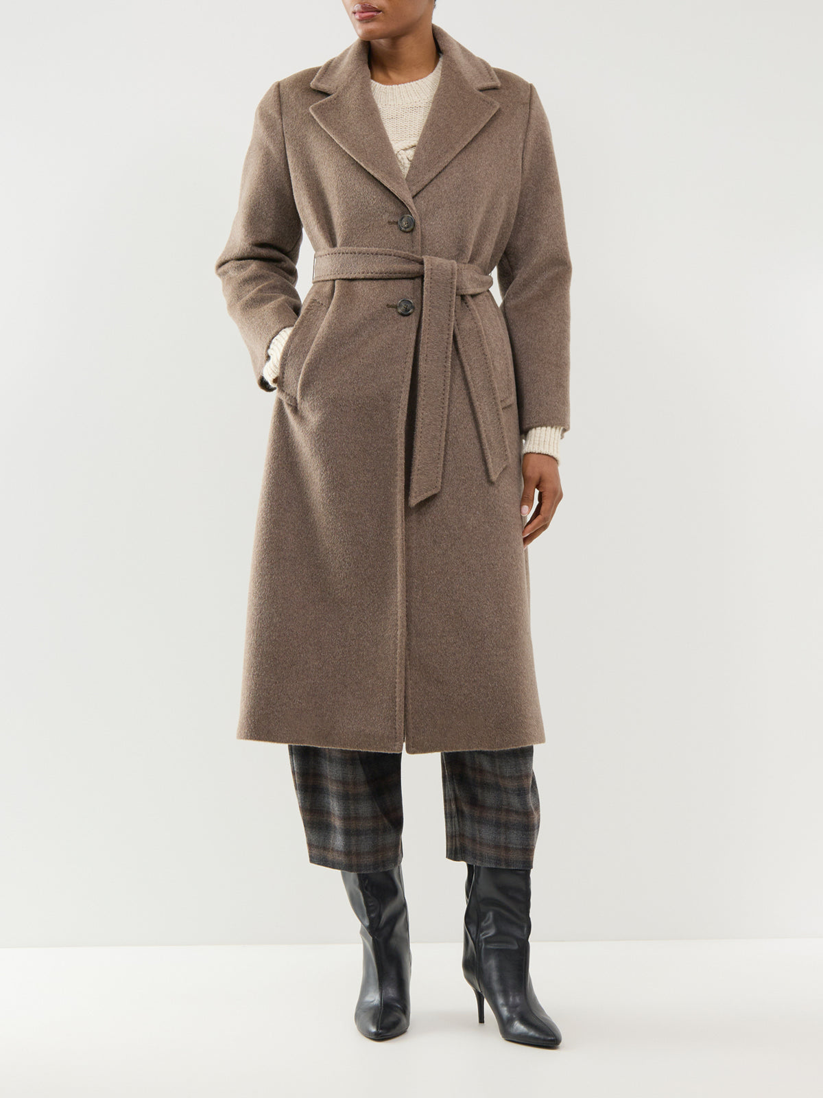 Wool, Alpaca & Mohair Blend Bronte Long Coat