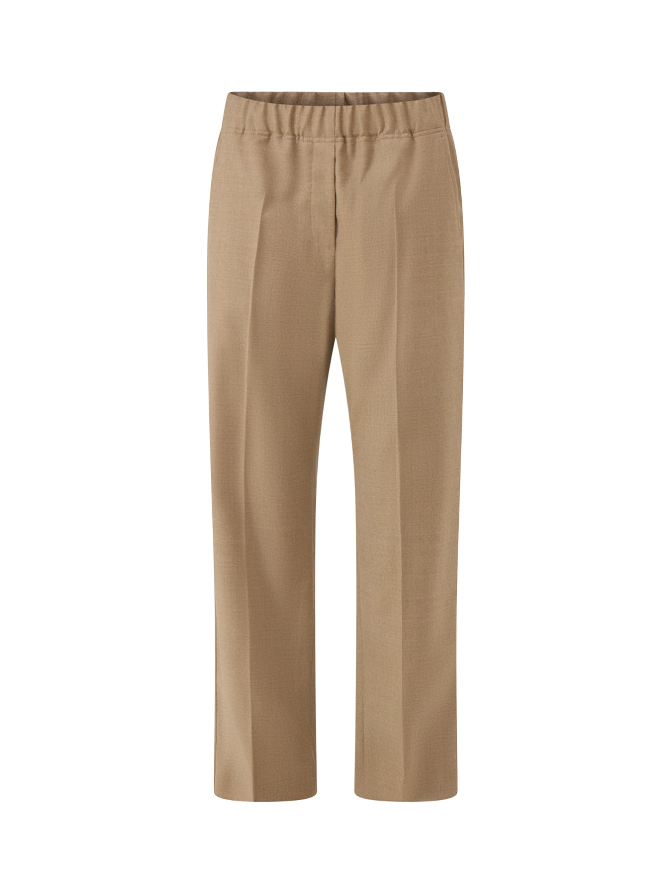Virgin Wool Hateley Tailored Trousers - Camel
