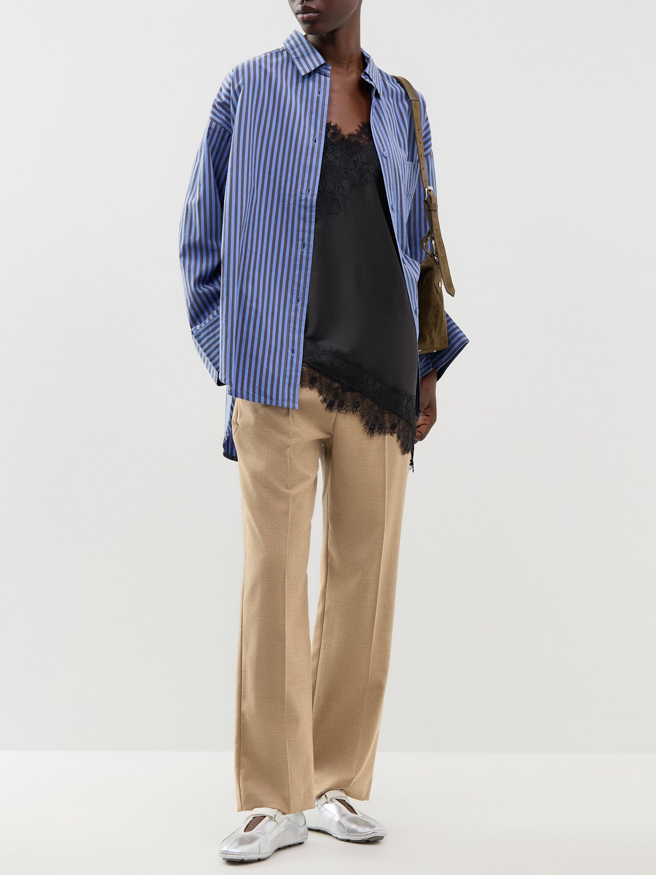 Virgin Wool Hateley Tailored Trousers - Camel