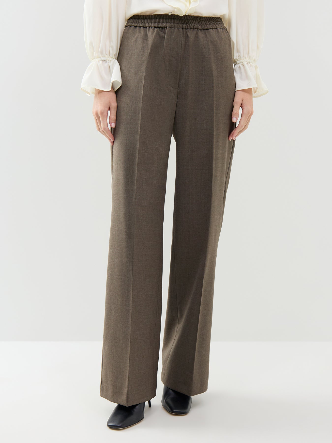 Petra Straight Leg Trousers Brown