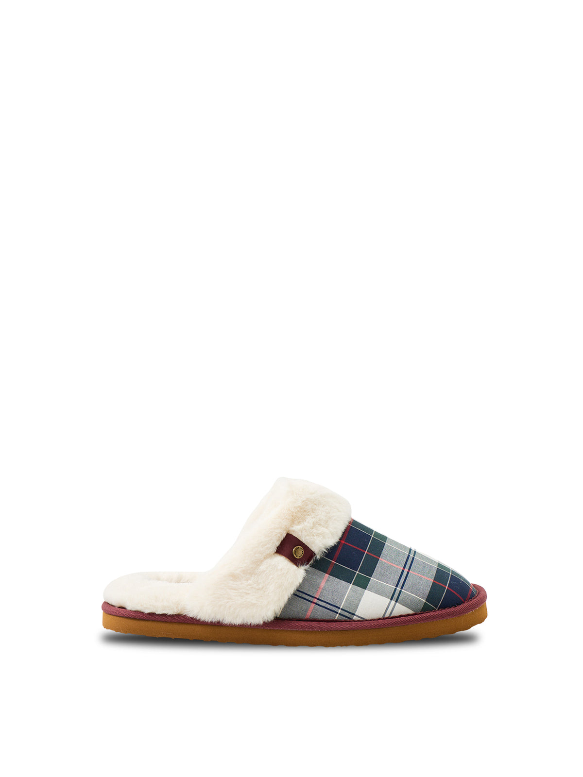 Claudia Tartan Slippers – Green