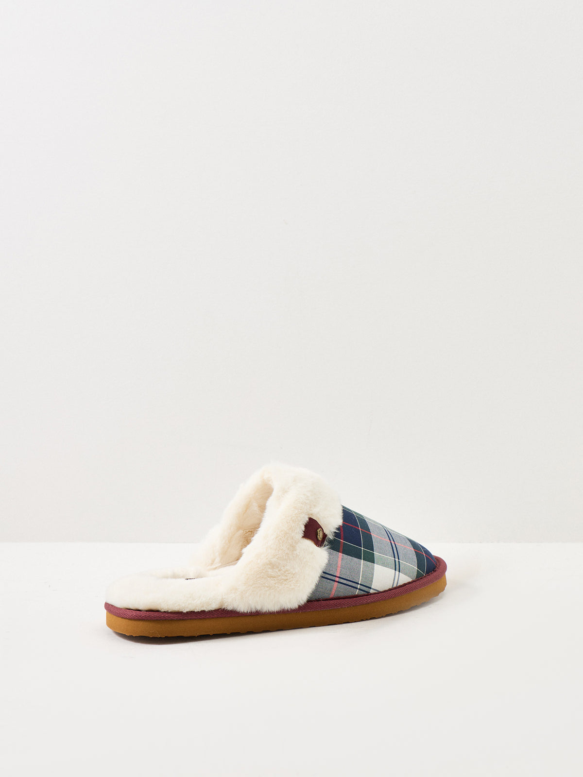 Claudia Tartan Slippers – Green