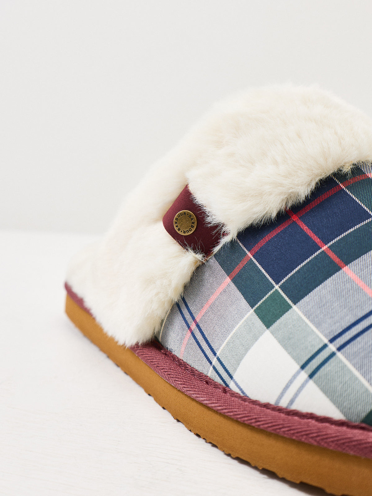 Claudia Tartan Slippers – Green