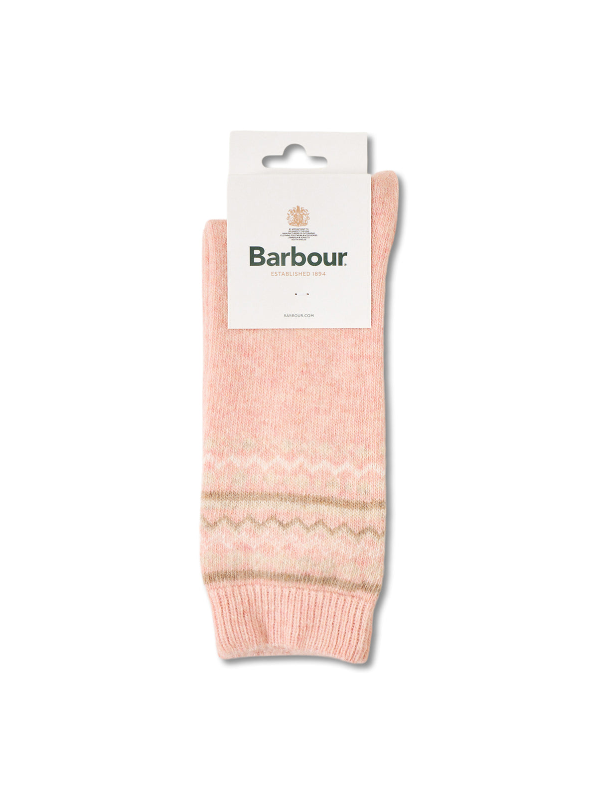 Anaise Wool & Silk Fair Isle Socks – Pink