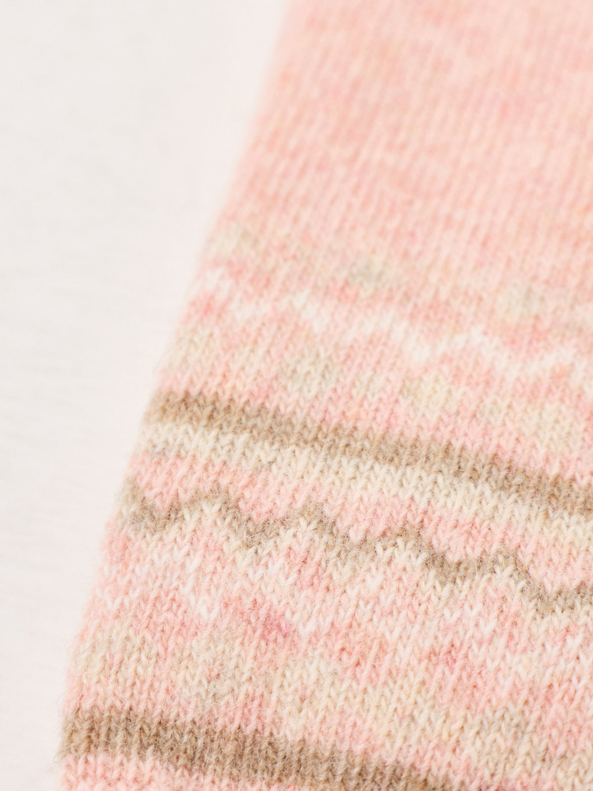 Anaise Wool & Silk Fair Isle Socks – Pink