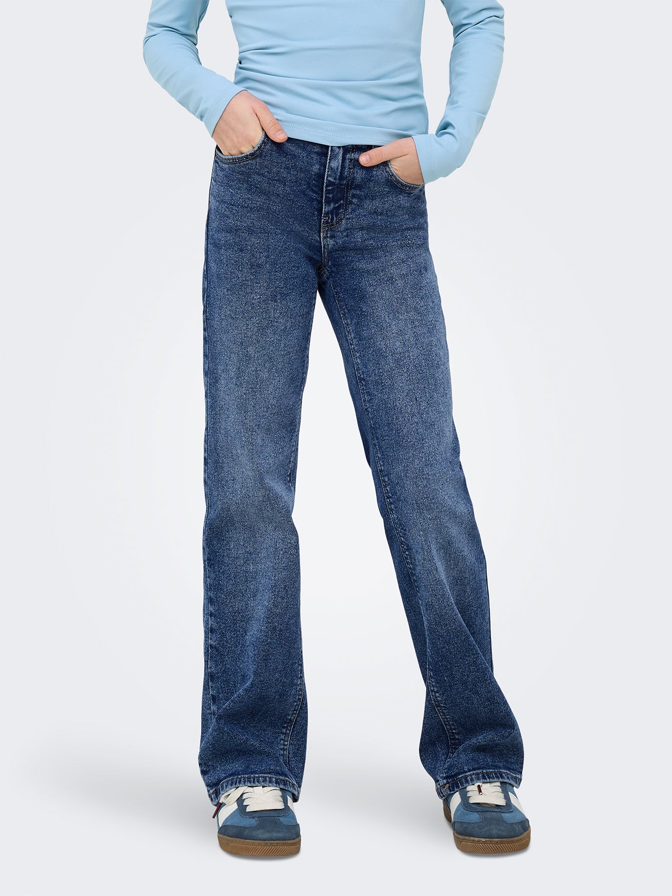 Kids' Juicy Wide Leg Jeans Blue