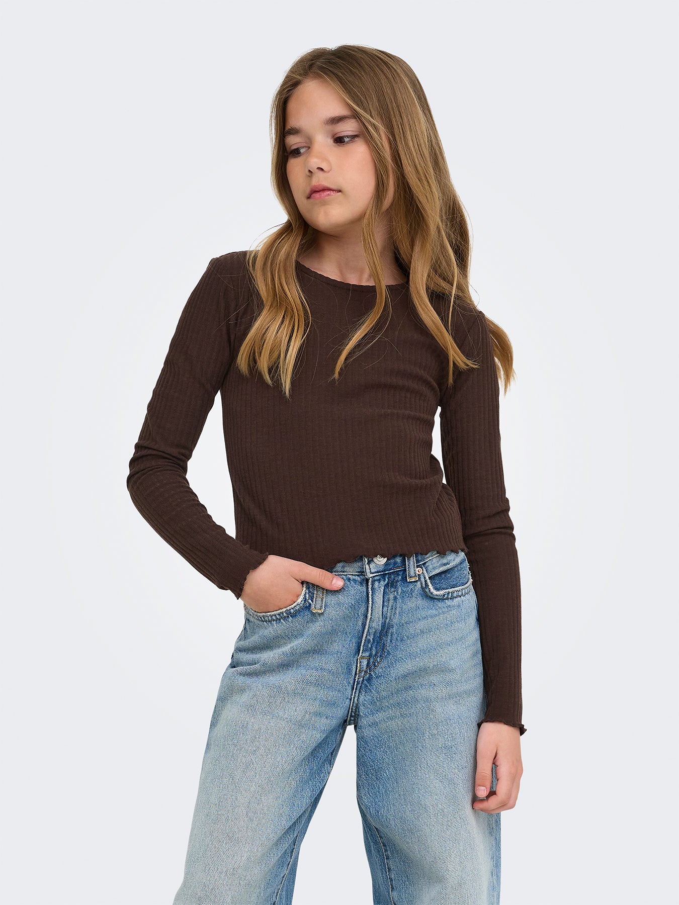 Kids' Nella Long Sleeve T-Shirt Brown