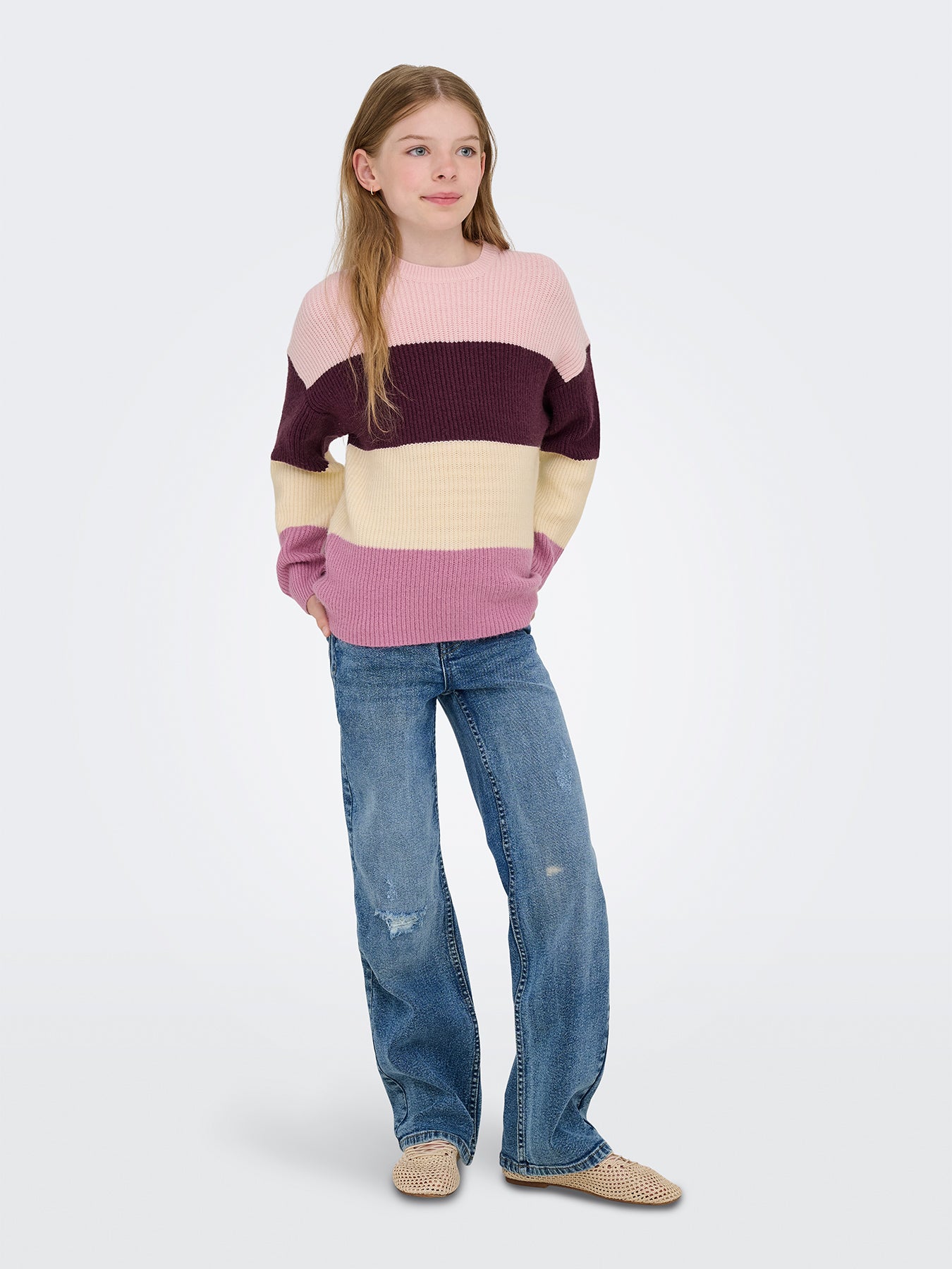 Kids' Sandy Stripe Knitted Jumper Multi