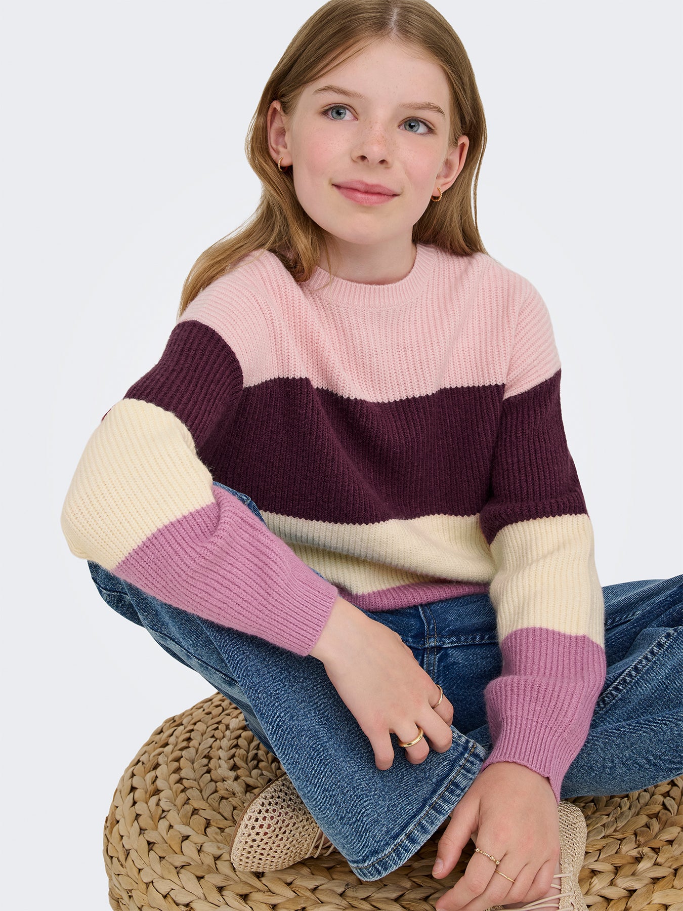 Kids' Sandy Stripe Knitted Jumper Multi