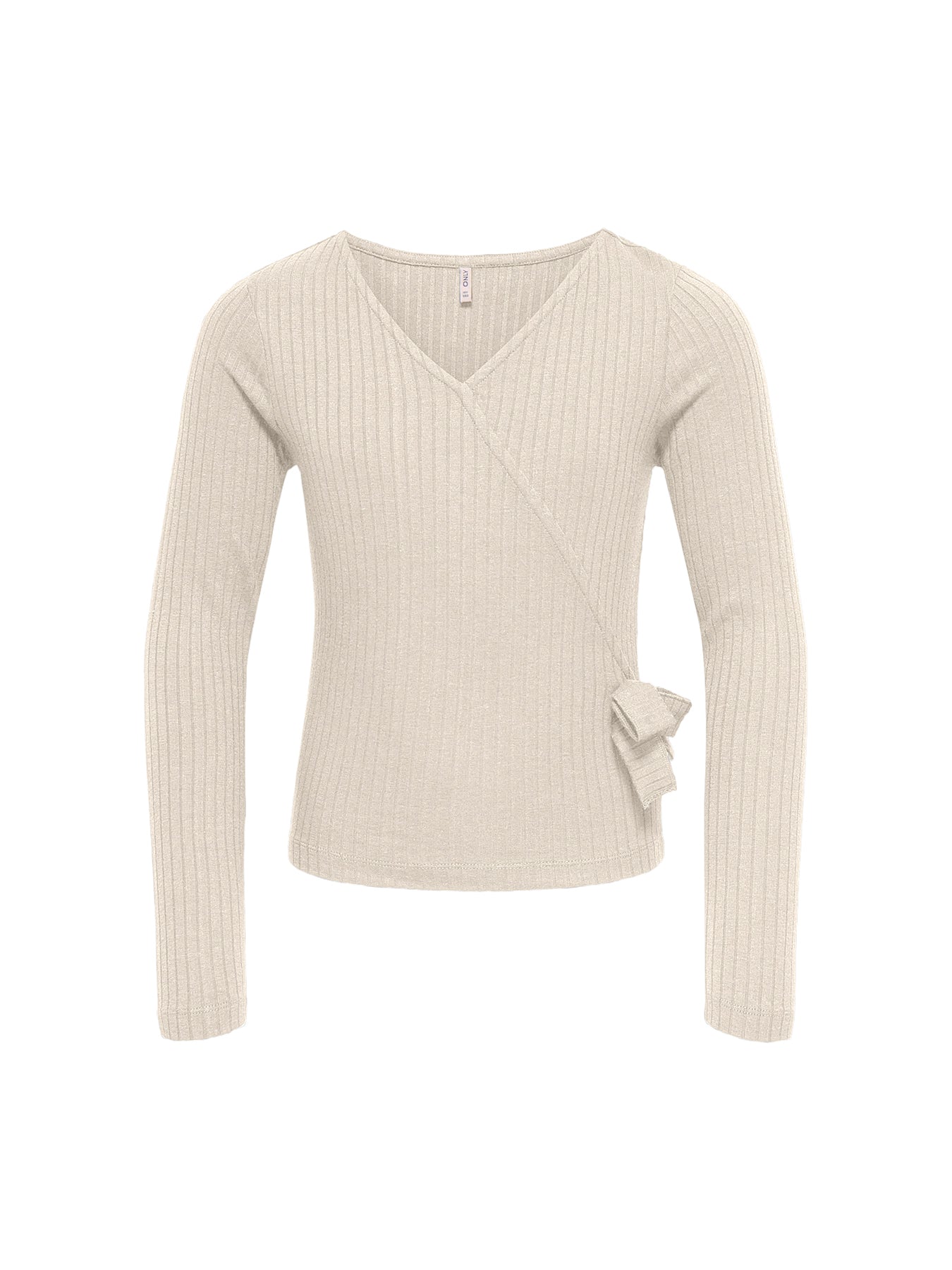 Kids' Wrap Long Sleeve Top Cream