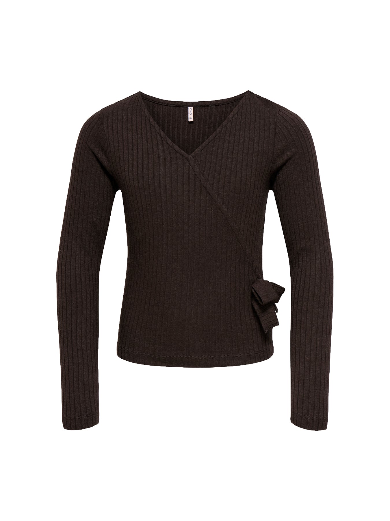 Kids' Wrap Long Sleeve Top Brown