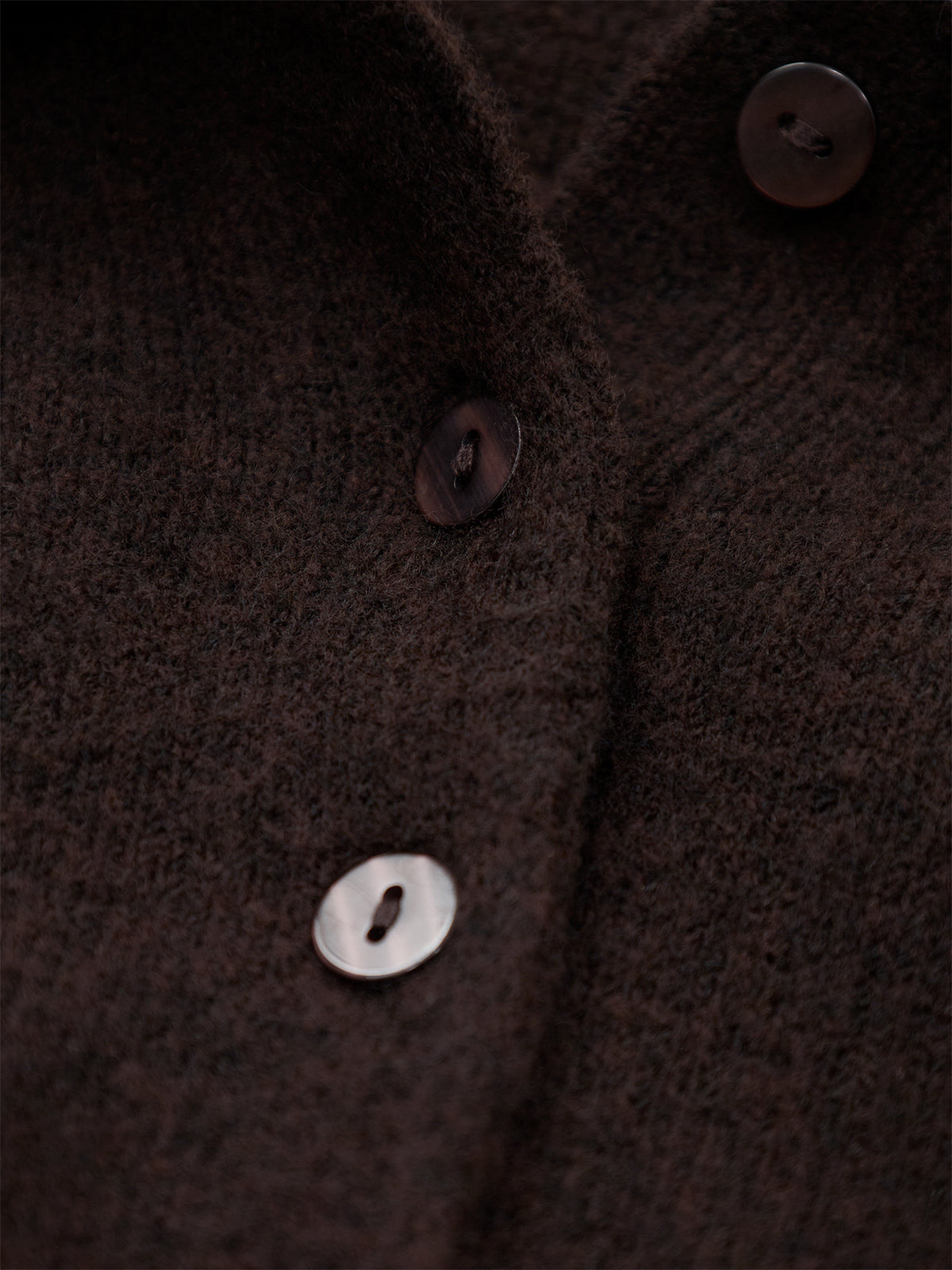 Macey Polo Cardigan – Coffee Bean Melange
