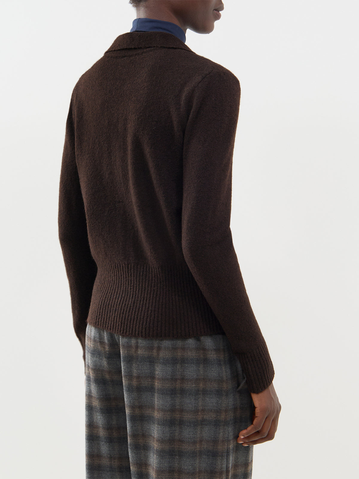 Wool Blend Zip Cardigan