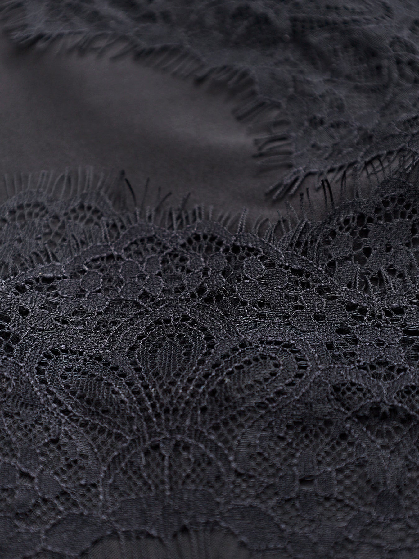 Menus Recycled Polyester Lace Maxi Skirt Black
