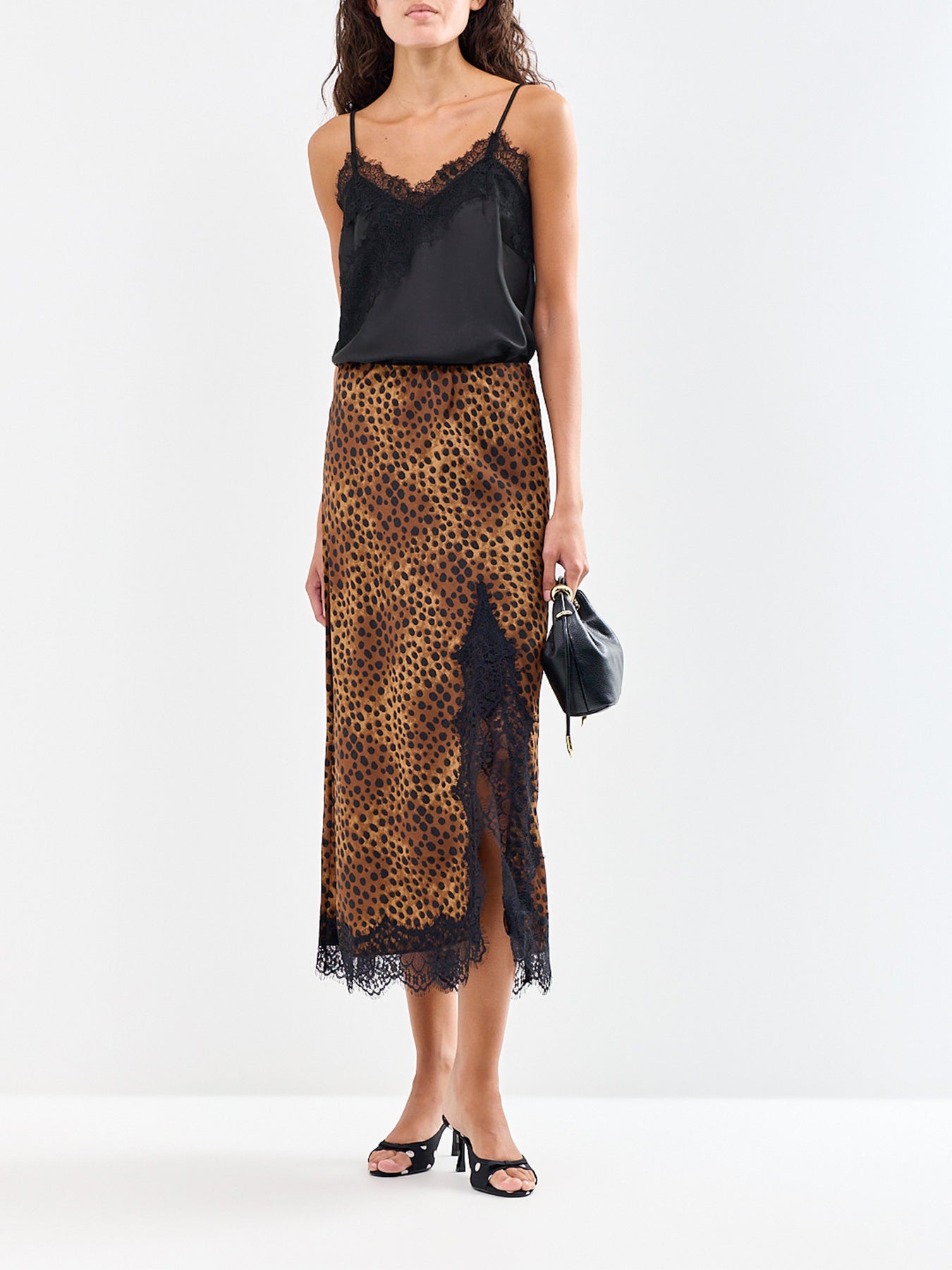Leopard Lace Maxi Skirt