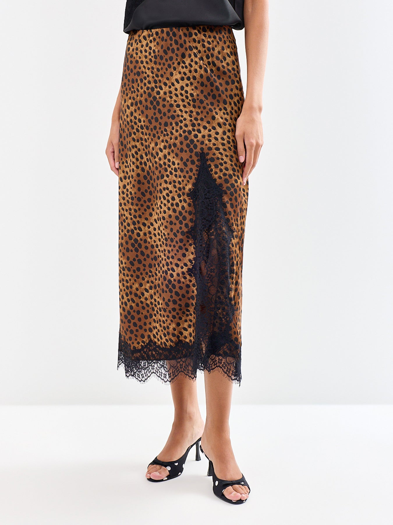 Leopard Lace Maxi Skirt