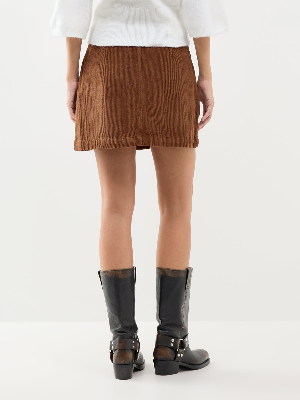Amazing Cotton Cord Mini Skirt – Bison
