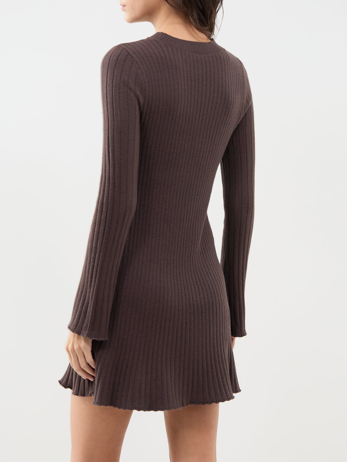 Michella Knitted Mini Dress – Chocolate Torte Melange