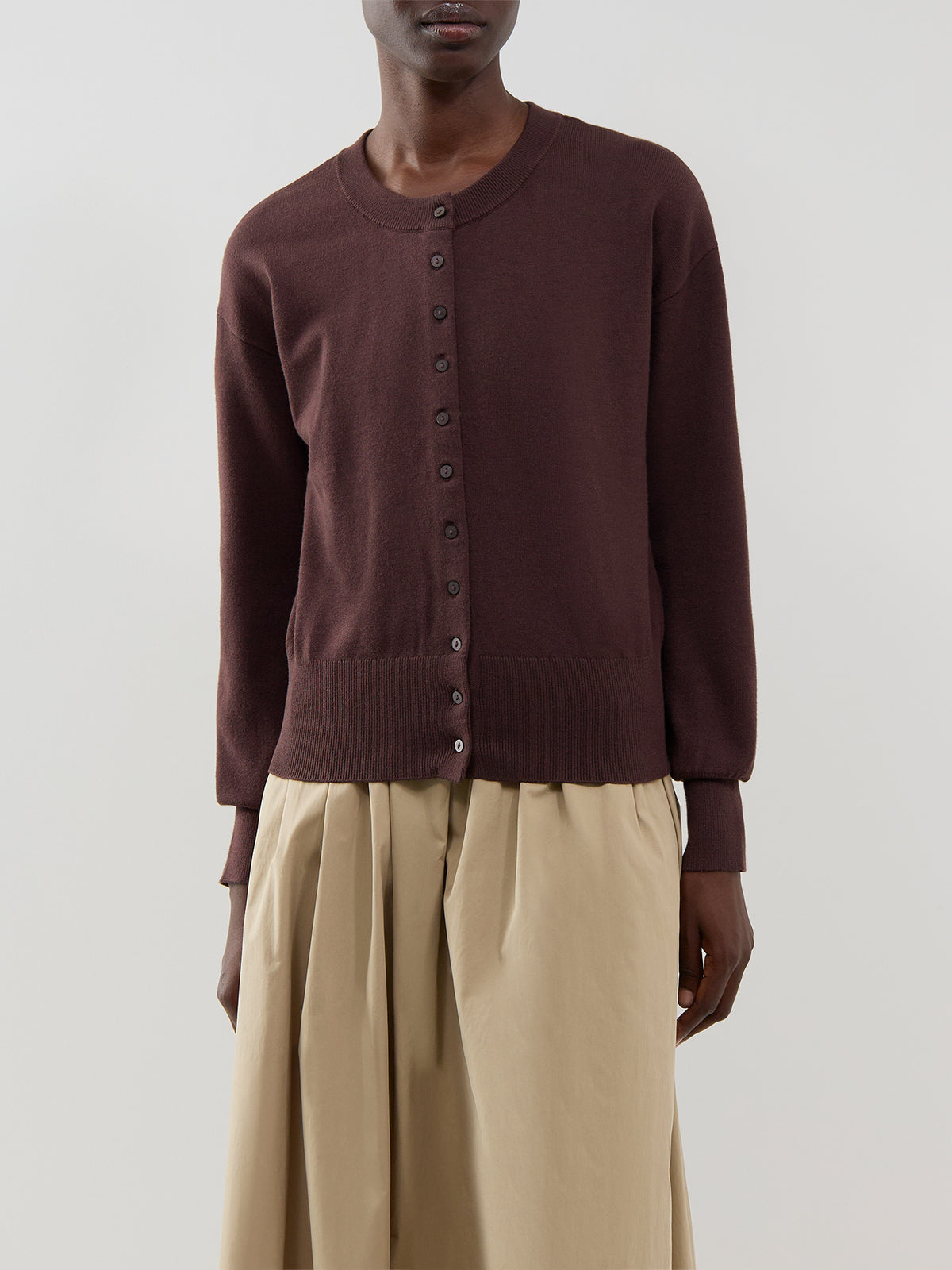 Mio Long-Sleeved Button Cardigan