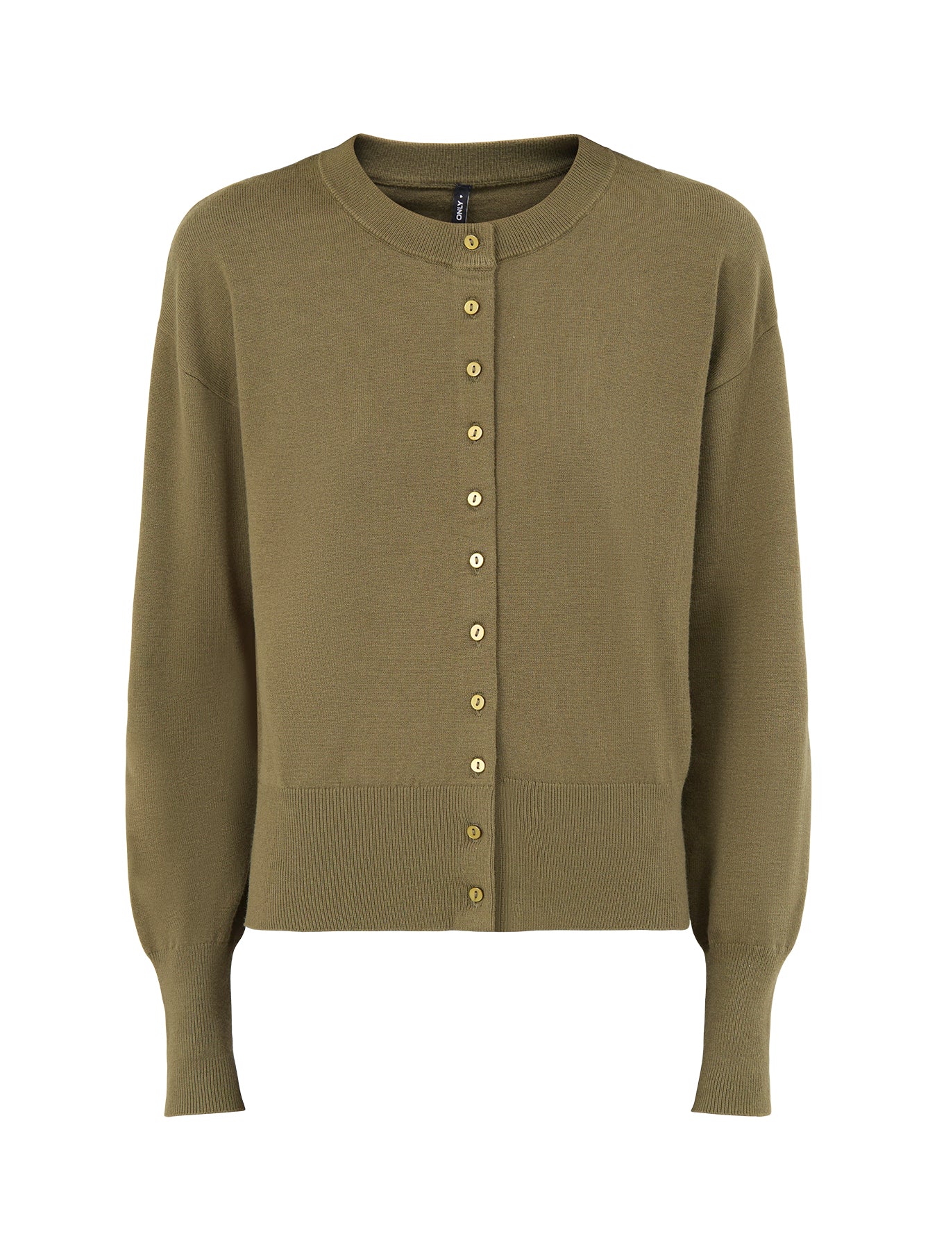 Mio Long-Sleeved Button Cardigan - Winter Moss