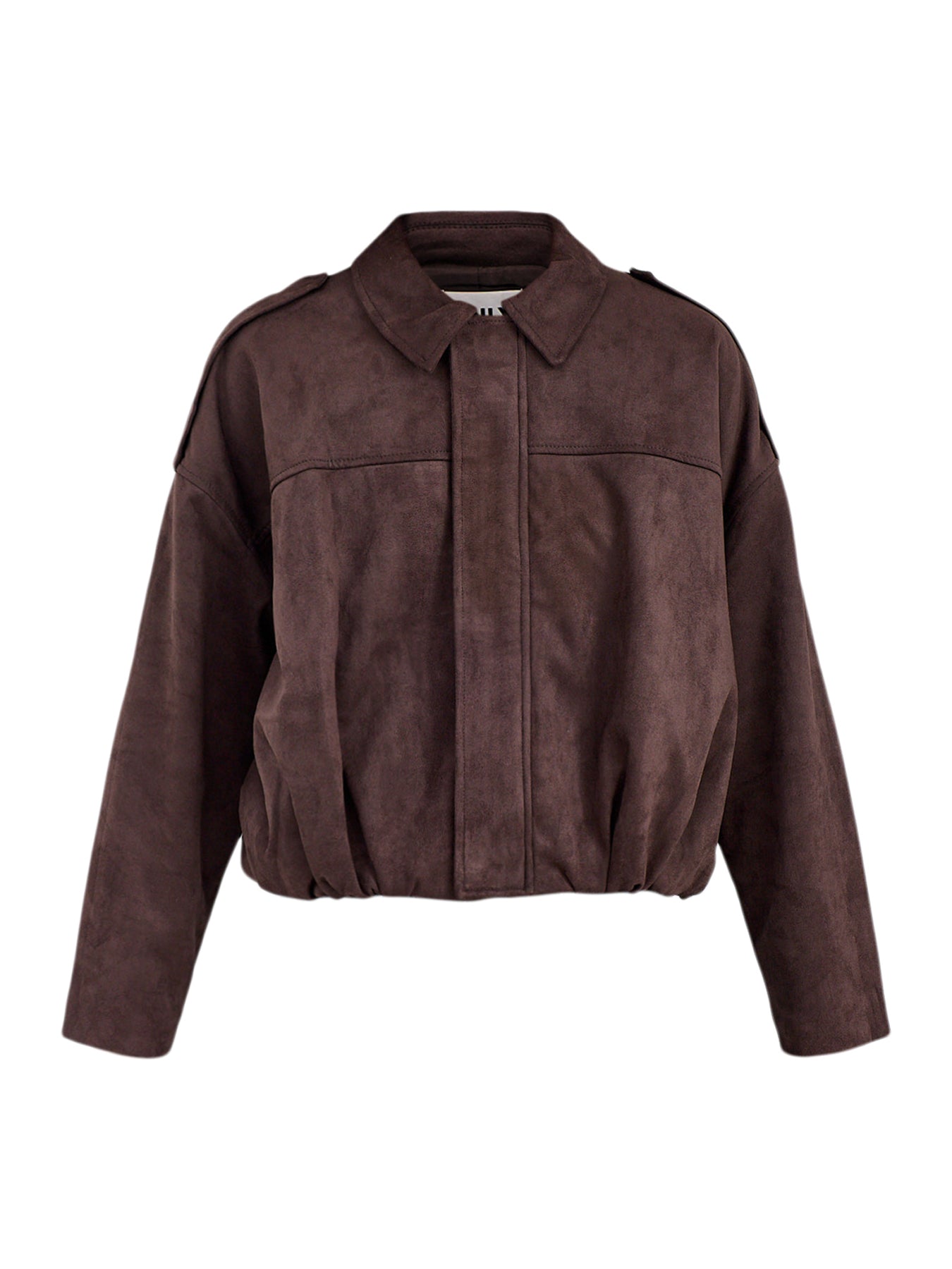 Faux Suede Bomber Jacket