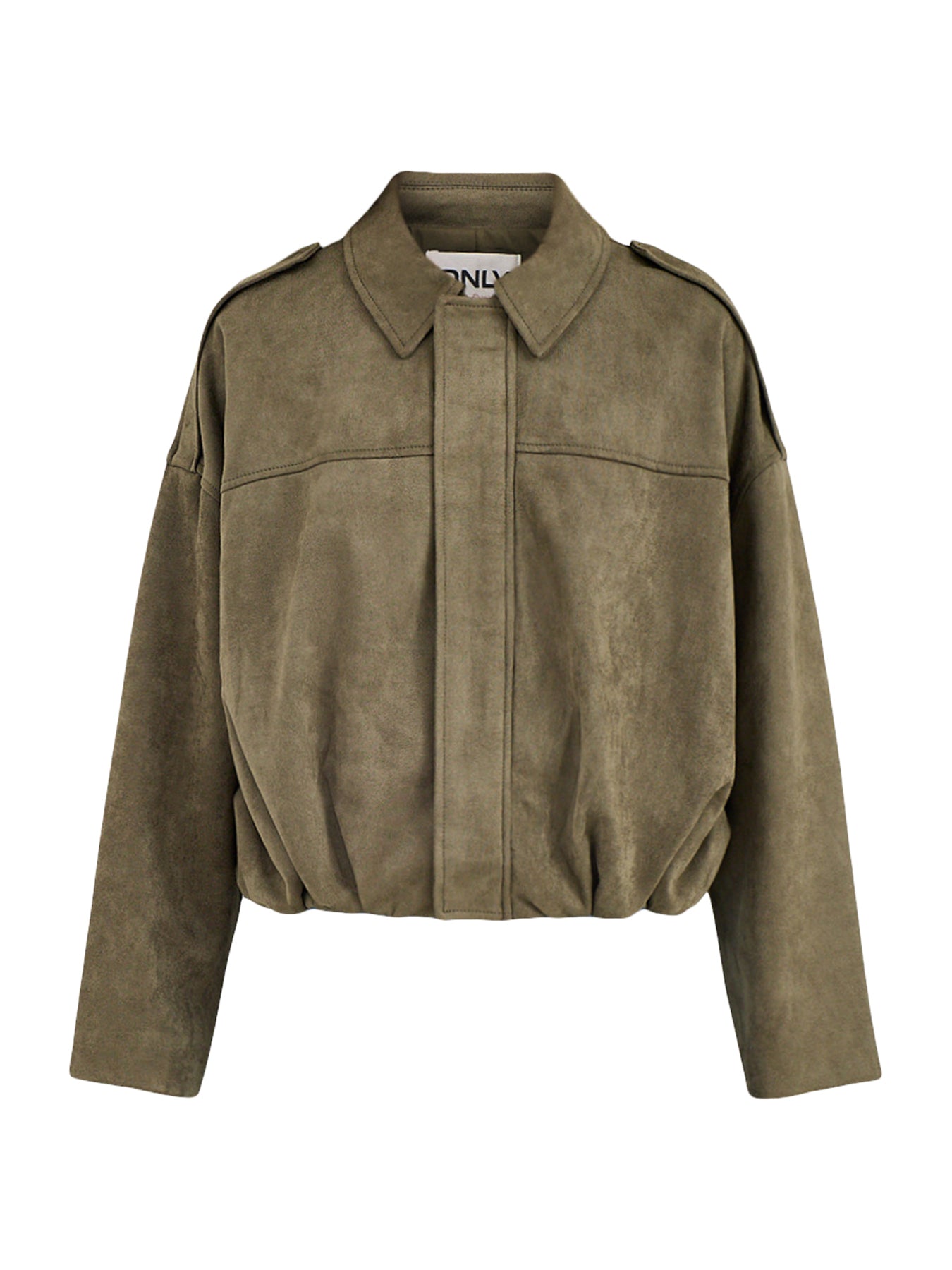 Faux Suede Bomber Jacket