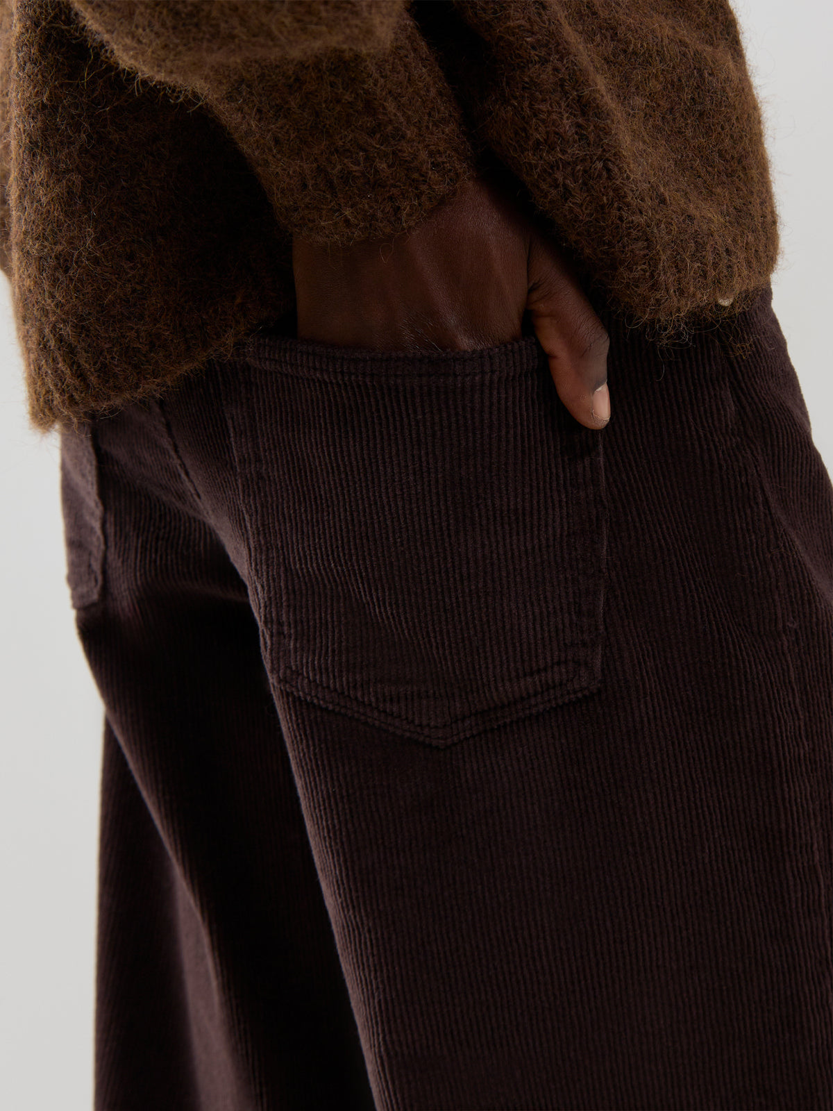 Cotton Hope High-Waisted Wide Leg Corduroy Trousers