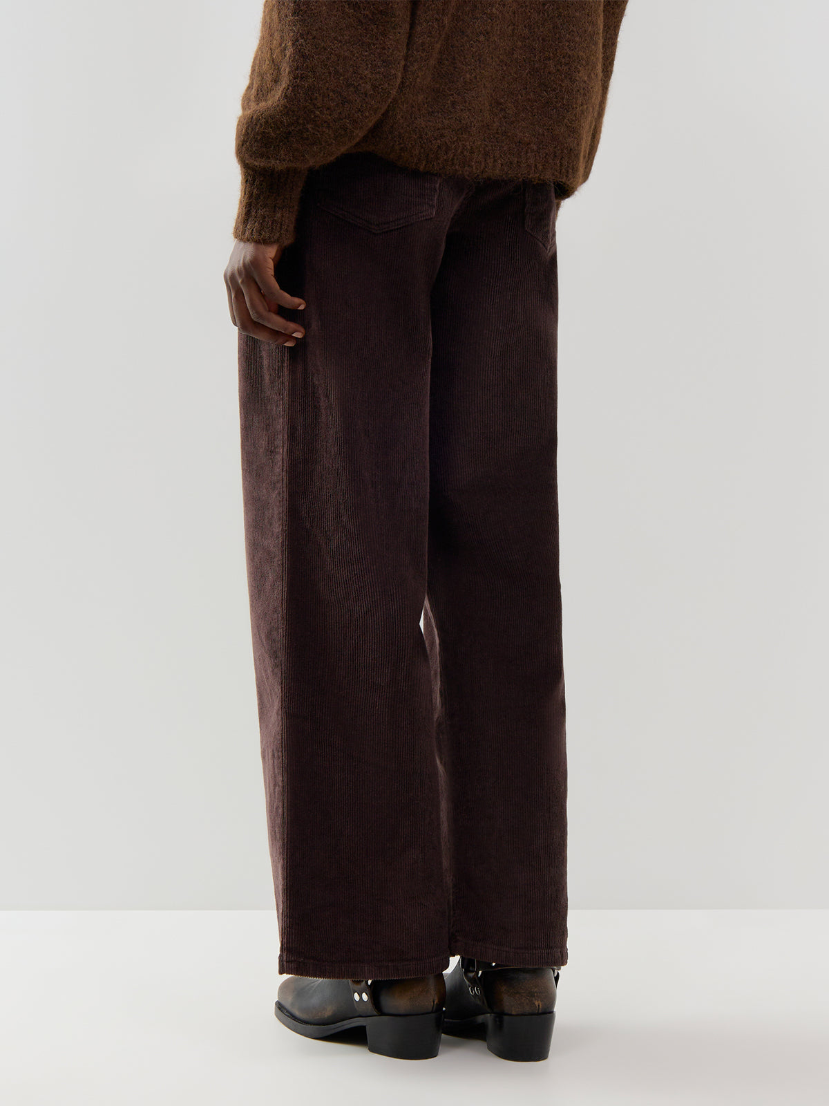 Cotton Hope High-Waisted Wide Leg Corduroy Trousers