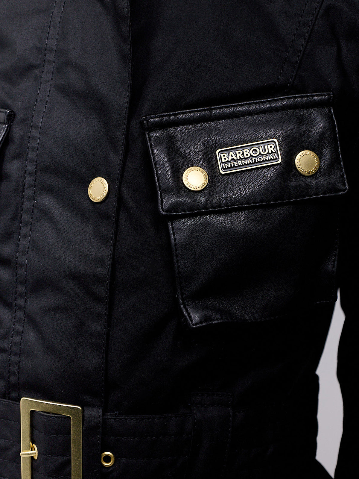 International Heritage Waxed Cotton Jacket Black