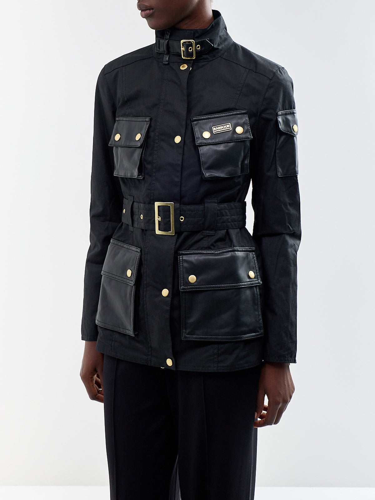 International Heritage Waxed Cotton Jacket Black