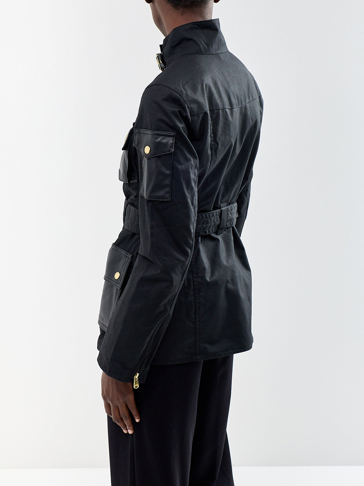 International Heritage Waxed Cotton Jacket Black