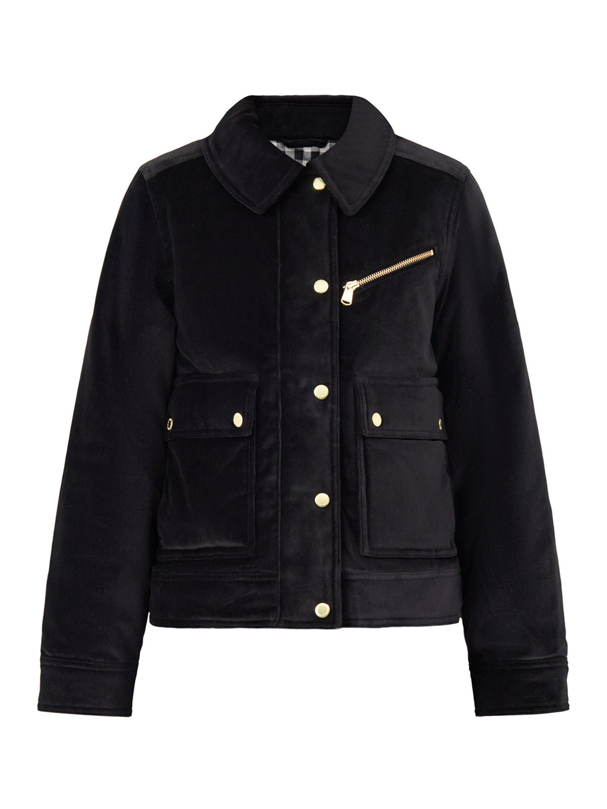 Hanson Cotton Velvet Jacket – Black