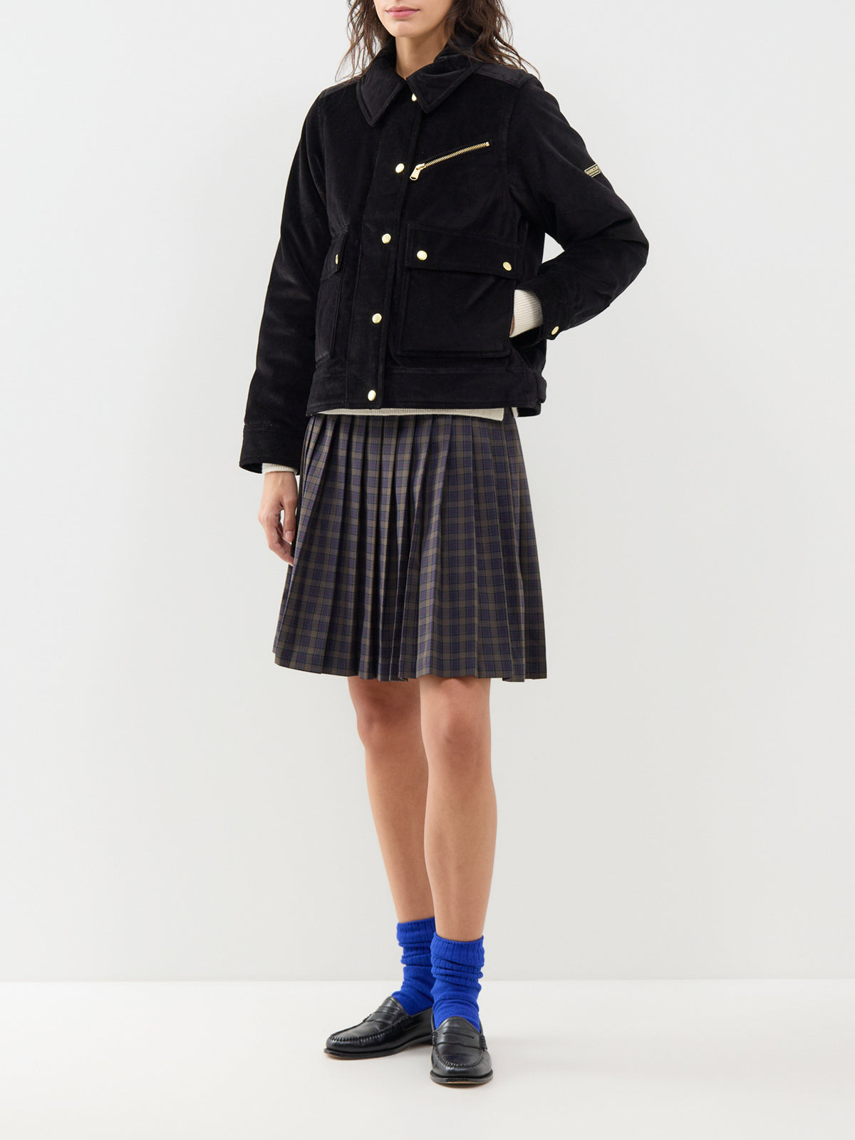 Hanson Cotton Velvet Jacket – Black