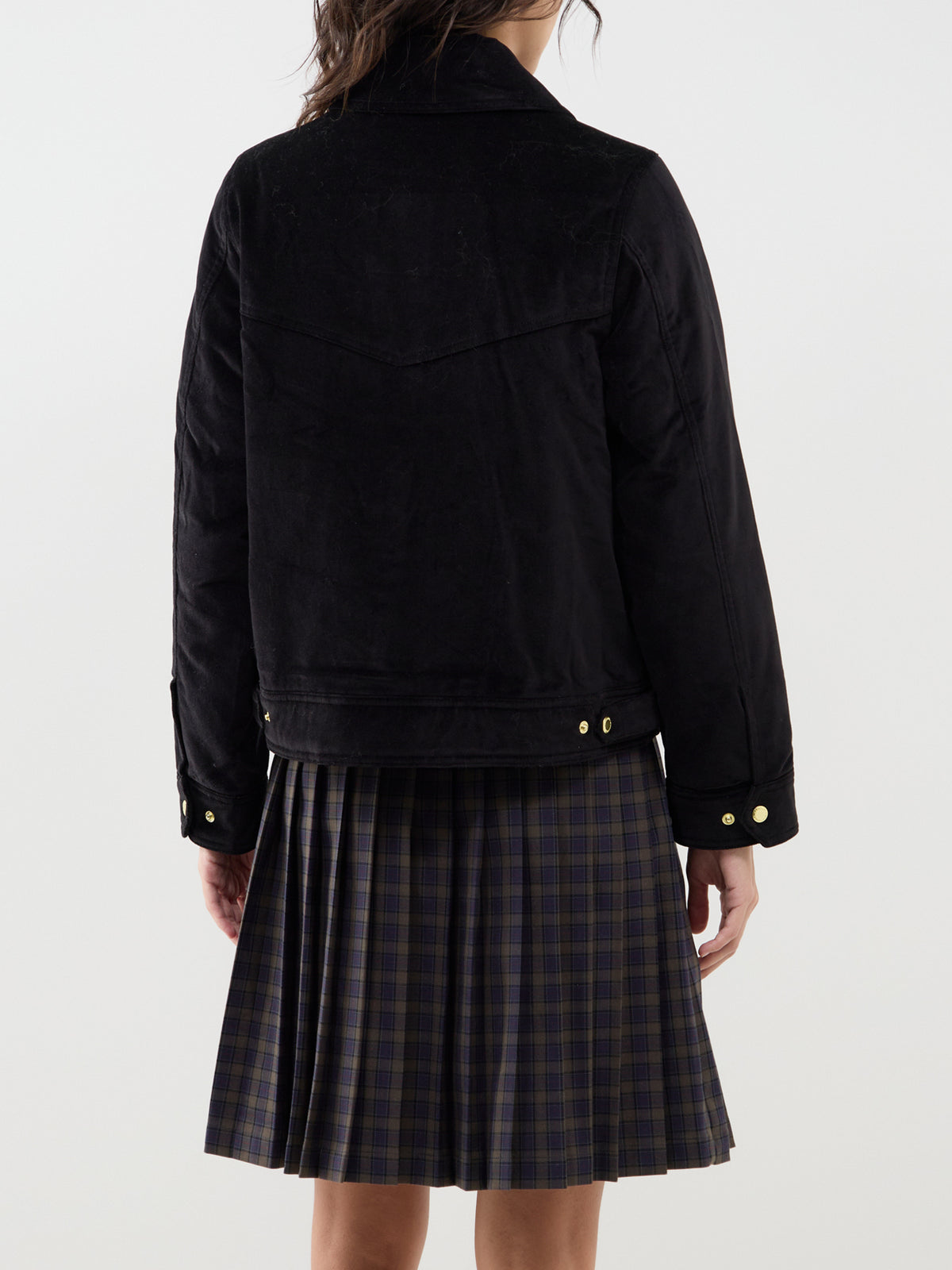 Hanson Cotton Velvet Jacket – Black