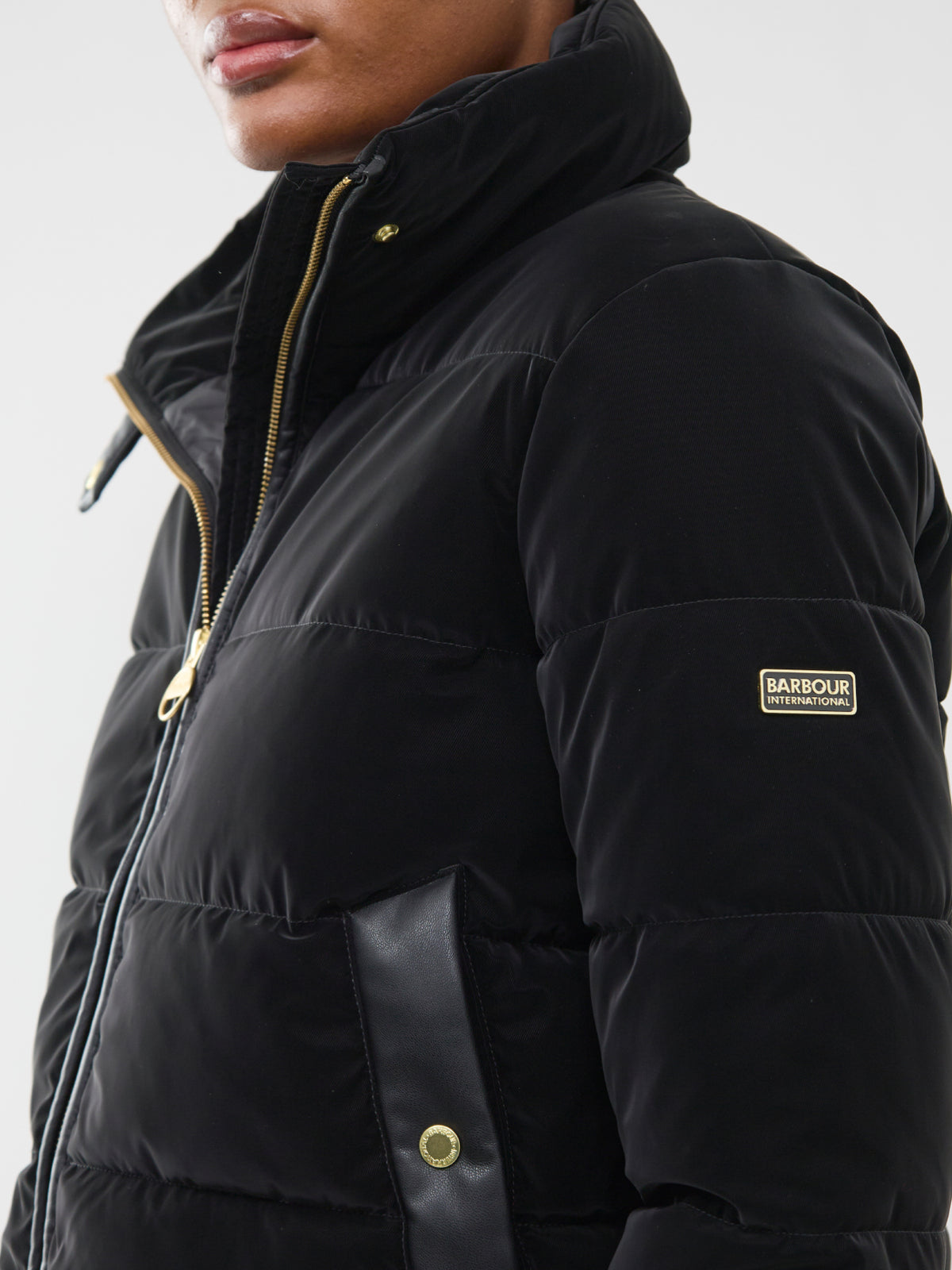 Halina Faux Velvet Puffer Jacket
