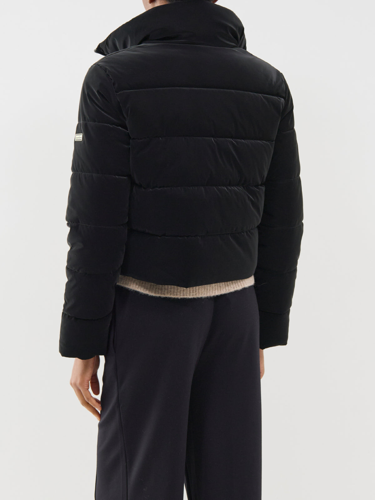 Halina Faux Velvet Puffer Jacket