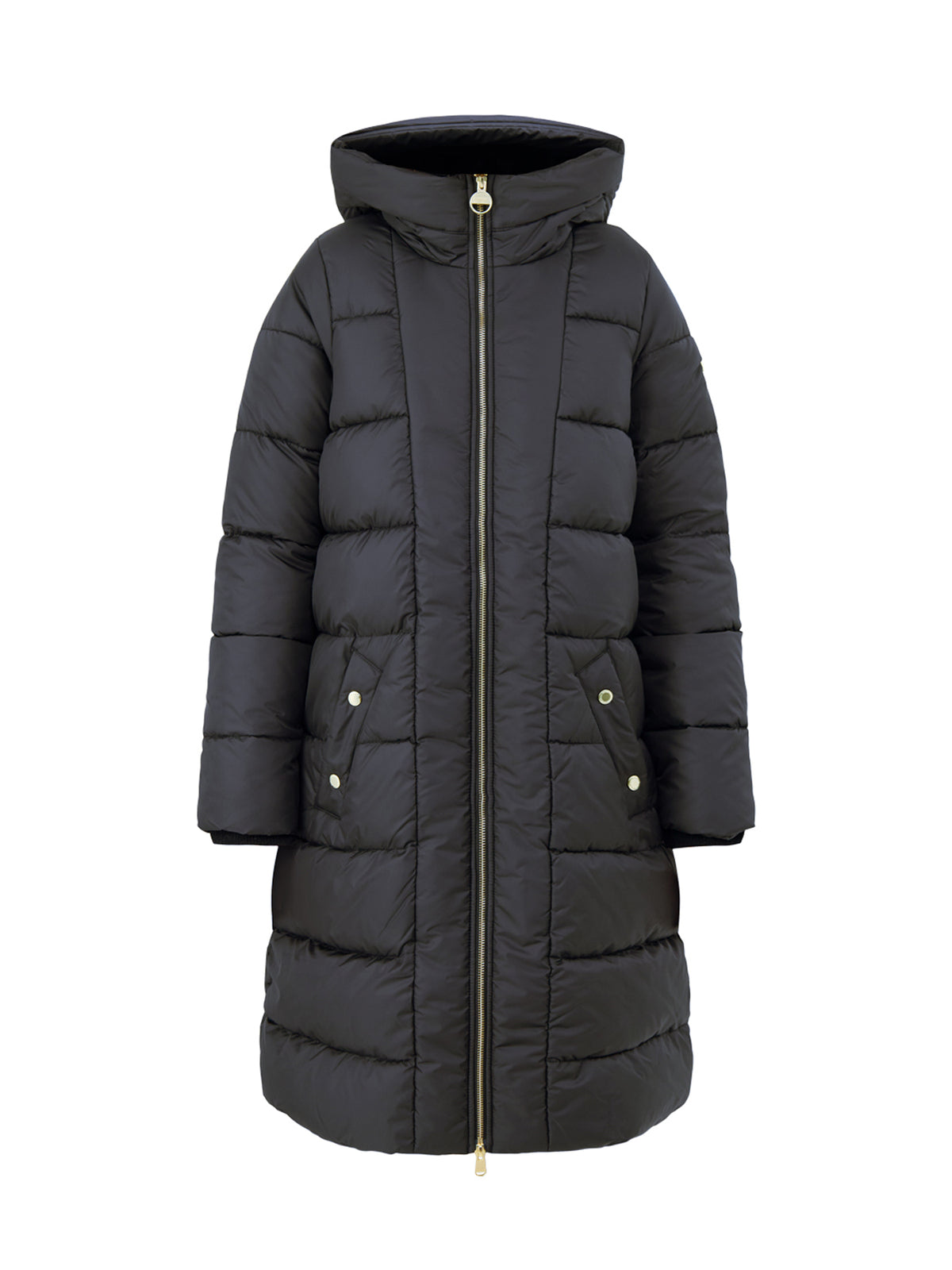 Brantley Longline Puffer Jacket – Black