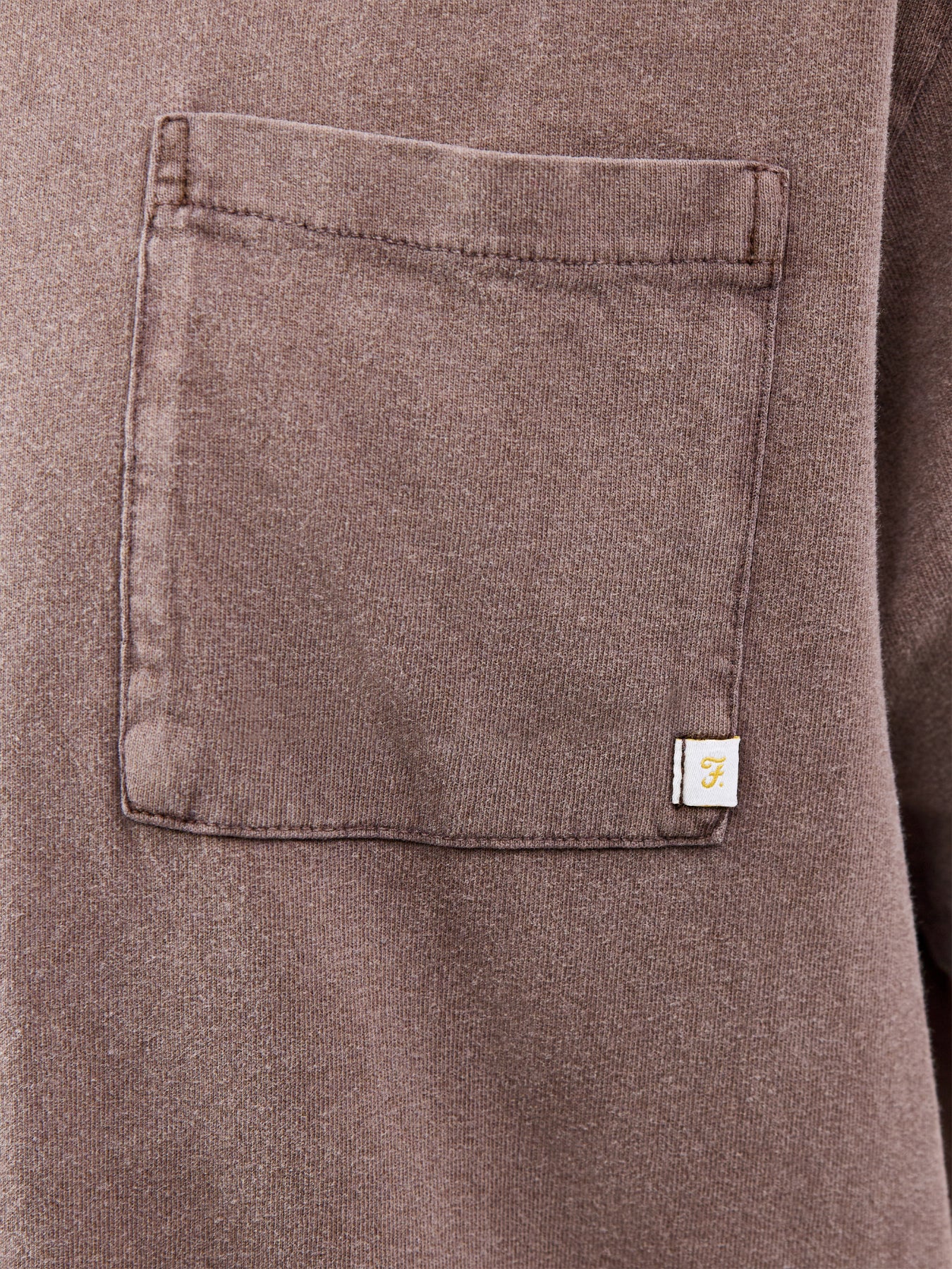 Stacy Garment Dyed Pocket T-Shirt Brown