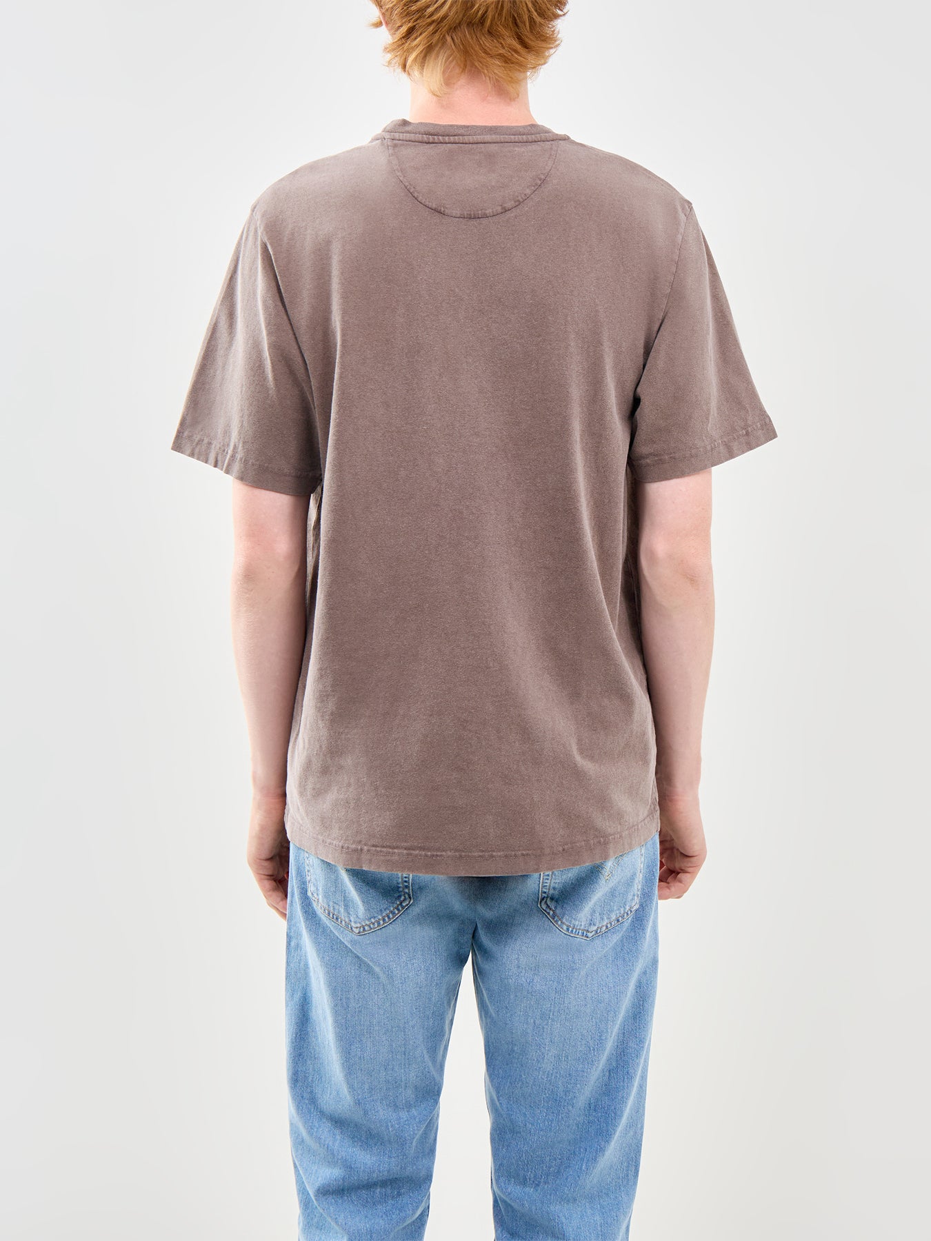 Stacy Garment Dyed Pocket T-Shirt Brown