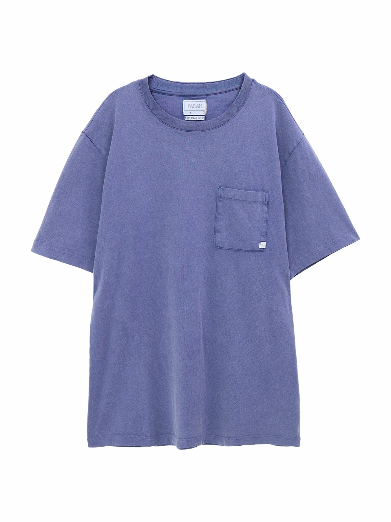 Farah Stacy Garment Dyed Pocket T-Shirt Blue
