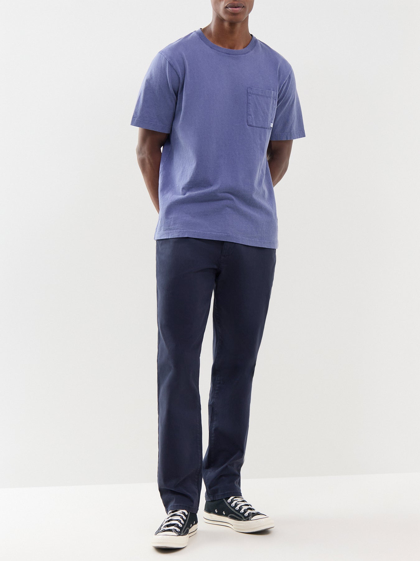 Farah Stacy Garment Dyed Pocket T-Shirt Blue